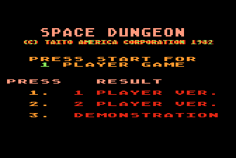 Space Dungeon Title Screen